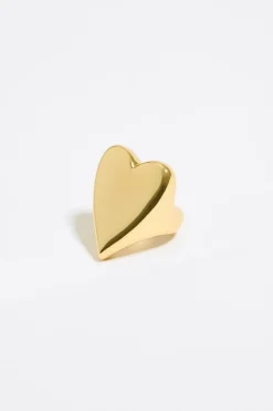 Shop BIMBA Y LOLA Anillo Corazon Dorado