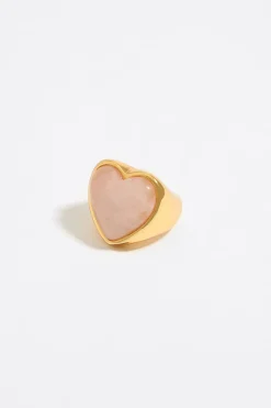 Discount BIMBA Y LOLA Anillo Corazon Piedra Rosa