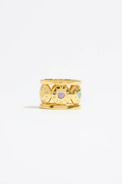 New BIMBA Y LOLA Anillo Logo Candy Multicolor