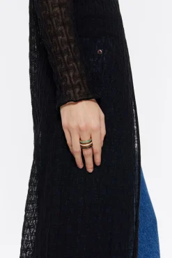 Best Sale BIMBA Y LOLA Anillo Tres Bandas Logo Esmalte Multicolor