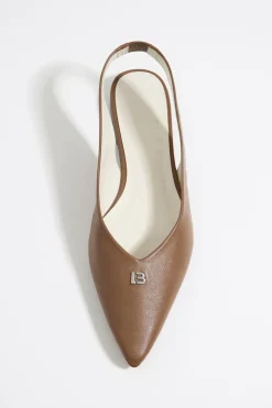 Fashion BIMBA Y LOLA Bailarina Destalonada Piel Tostado