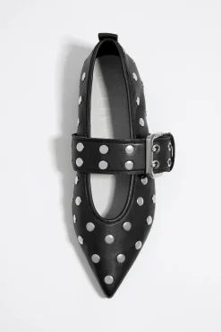 Sale BIMBA Y LOLA Bailarina Tachas Piel Negra