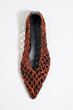 Cheap BIMBA Y LOLA Bailarina Trenzado Bicolor Naranja