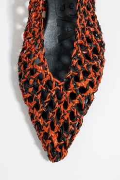 Cheap BIMBA Y LOLA Bailarina Trenzado Bicolor Naranja