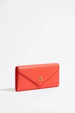 Cheap BIMBA Y LOLA Billetera Continental Piel Coral