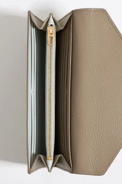 New BIMBA Y LOLA Billetera Continental Piel Topo