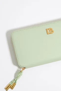 Discount BIMBA Y LOLA Billetera Horizontal Con Cremallera Piel Verde Pastel