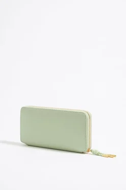 Discount BIMBA Y LOLA Billetera Horizontal Con Cremallera Piel Verde Pastel