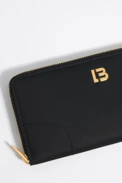 Outlet BIMBA Y LOLA Billetera Horizontal Cremallera Nylon Negra