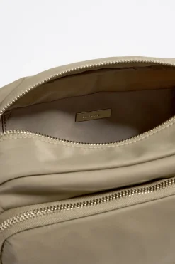 Clearance BIMBA Y LOLA Bolso Bandolera Mediano Nylon Caqui Claro