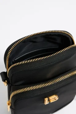 Shop BIMBA Y LOLA Bolso Bandolera Mini Nylon Negro