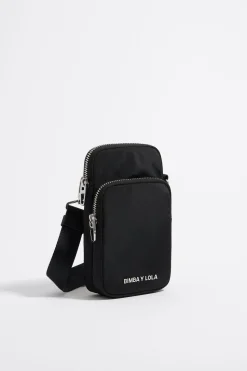 New BIMBA Y LOLA Bolso Bandolera Mini Nylon Negro