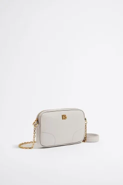 Sale BIMBA Y LOLA Bolso Bandolera Mini Piel Blanco Roto