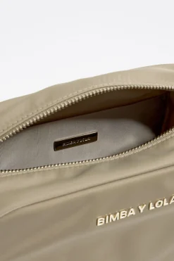 Cheap BIMBA Y LOLA Bolso Bandolera Pequeno Nylon Caqui Claro