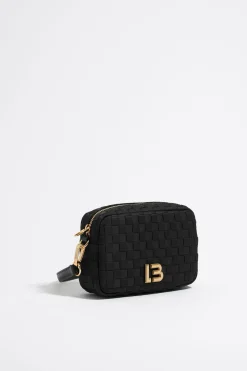 Discount BIMBA Y LOLA Bolso Bandolera Pequeno Nylon Trenzado Negro