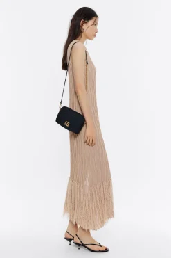 Discount BIMBA Y LOLA Bolso Bandolera Pequeno Nylon Trenzado Negro