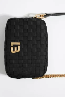 Discount BIMBA Y LOLA Bolso Bandolera Pequeno Nylon Trenzado Negro