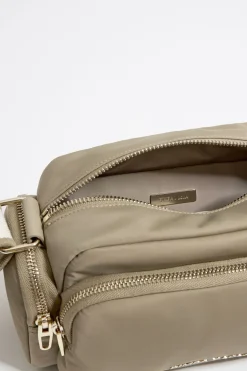 Online BIMBA Y LOLA Bolso Bandolera Pequeno Nylon Caqui Claro