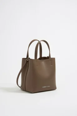 Fashion BIMBA Y LOLA Bolso Chihuahua Pequeno Piel Topo Oscuro