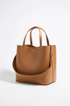 Cheap BIMBA Y LOLA Bolso Chihuahua X Ana Leovy Grande Piel Miel