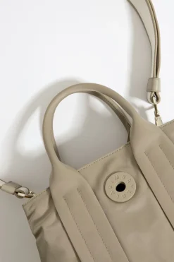 Best Sale BIMBA Y LOLA Bolso De Mano Mediano Nylon Caqui Claro