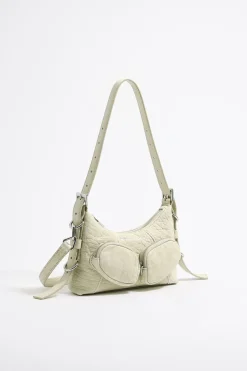 Outlet BIMBA Y LOLA Bolso Hobo Pocket Mini Piel Hueso