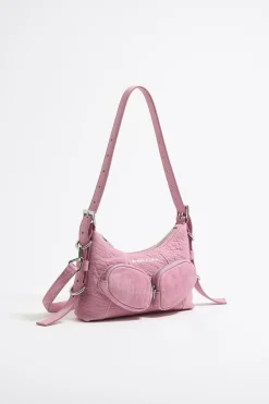 New BIMBA Y LOLA Bolso Hobo Pocket Mini Piel Rosa