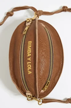 Shop BIMBA Y LOLA Bolso Pelota Pequeno Piel Chocolate