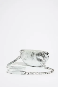 Discount BIMBA Y LOLA Bolso Rinonera Pocket Mini Piel Plateado