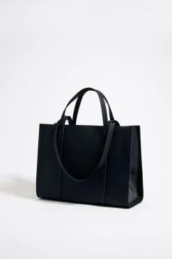 New BIMBA Y LOLA Bolso Shopper Grande Nylon Negro