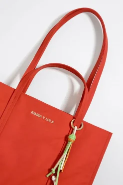 New BIMBA Y LOLA Bolso Shopper Grande Nylon Coral