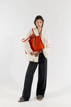Shop BIMBA Y LOLA Bolso Shopper Grande Nylon Coral