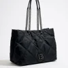 Sale BIMBA Y LOLA Bolso Shopper Grande Nylon Acolchado Negro
