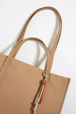 Fashion BIMBA Y LOLA Bolso Shopper Grande Nylon Tostado
