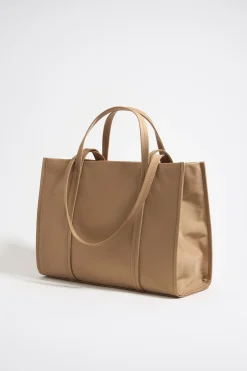 Fashion BIMBA Y LOLA Bolso Shopper Grande Nylon Tostado