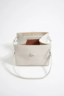 Best Sale BIMBA Y LOLA Bolso Shopper Grande Piel Blanco Roto