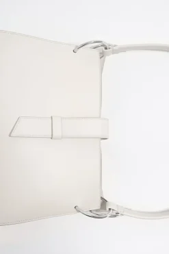 Best Sale BIMBA Y LOLA Bolso Shopper Grande Piel Blanco Roto