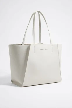 Outlet BIMBA Y LOLA Bolso Shopper Grande Piel Blanco Roto