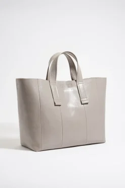 Flash Sale BIMBA Y LOLA Bolso Shopper Grande Piel Gris Verdoso