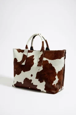 Fashion BIMBA Y LOLA Bolso Shopper Grande Piel Print Vaca