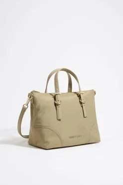 Shop BIMBA Y LOLA Bolso Shopper Mediano Caqui Claro