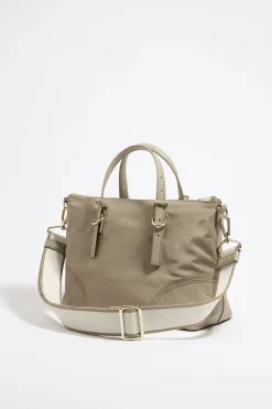 Clearance BIMBA Y LOLA Bolso Shopper Mediano Nylon Caqui Claro