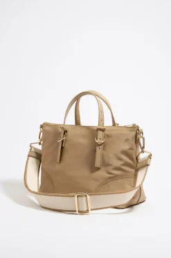 Cheap BIMBA Y LOLA Bolso Shopper Mediano Nylon Tostado