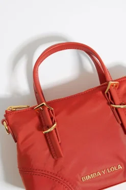 Shop BIMBA Y LOLA Bolso Shopper Mini Nylon Coral