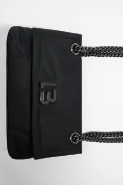 Hot BIMBA Y LOLA Bolso Solapa Mediano Nylon Negro