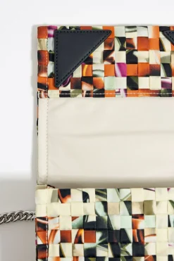 Best Sale BIMBA Y LOLA Bolso Solapa Mini Nylon Trenzado Print Perfume