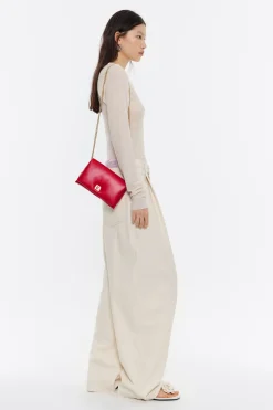 Fashion BIMBA Y LOLA Bolso Solapa Mini Piel Napa Rojo