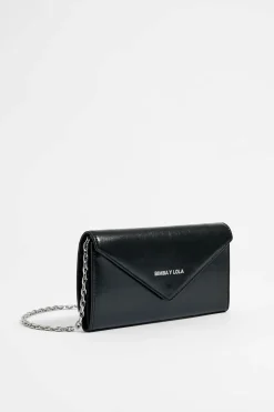 Sale BIMBA Y LOLA Bolso Solapa Mini Piel Negro