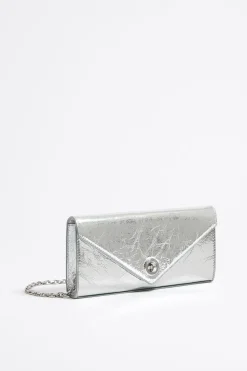 Cheap BIMBA Y LOLA Bolso Solapa Mini Piel Plata