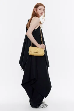 New BIMBA Y LOLA Bolso Solapa Pequeno Napa Amarillo Topacio